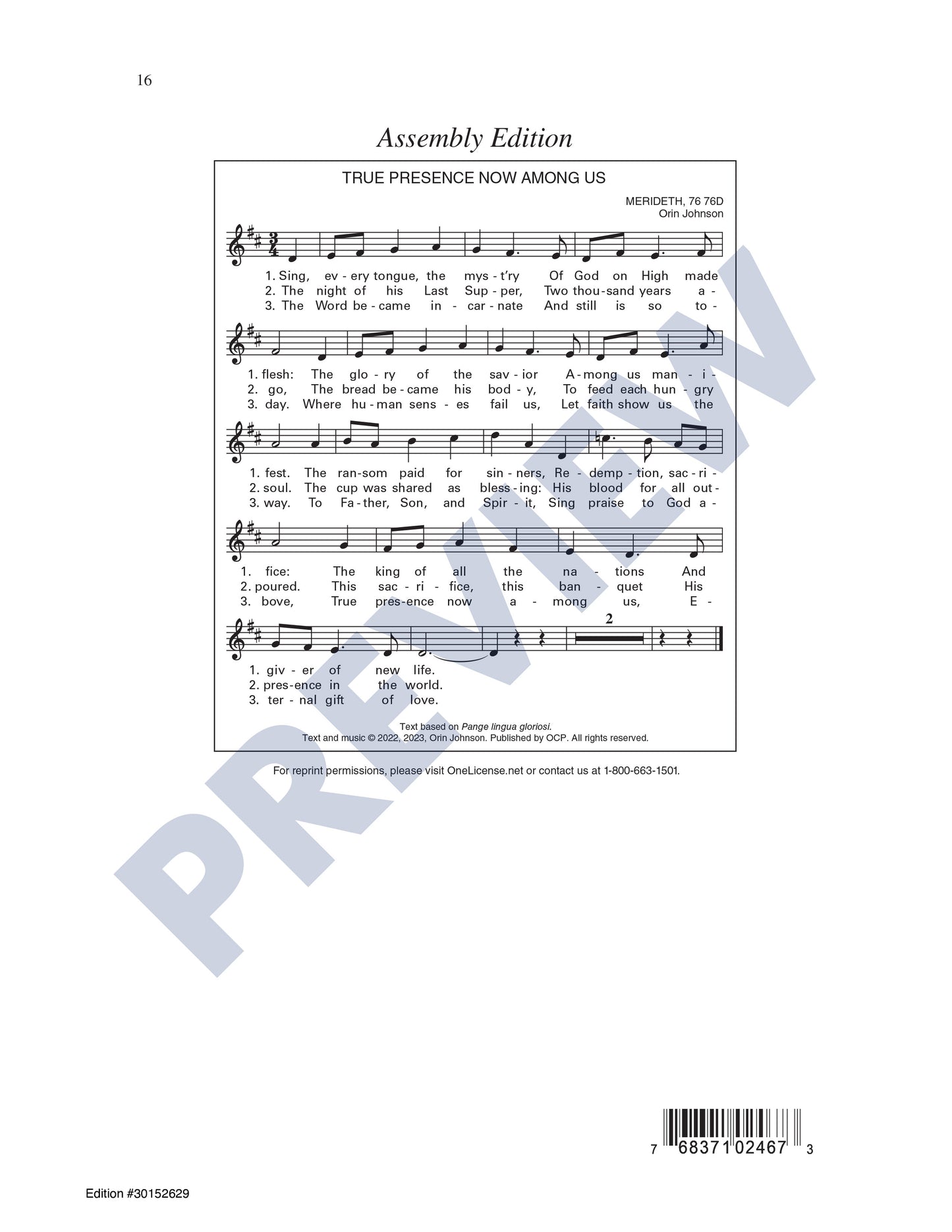 True Presence Now Among Us