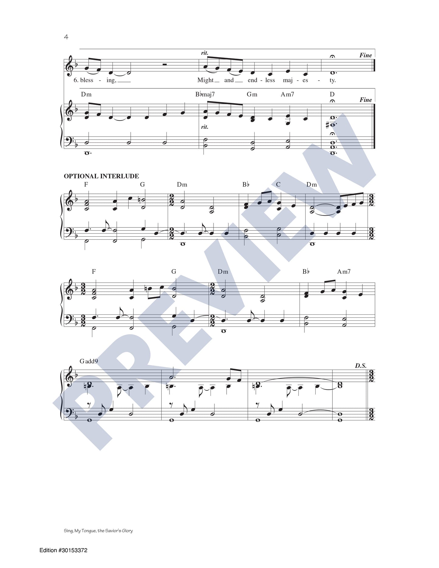 Sing, My Tongue, the Savior's Glory
