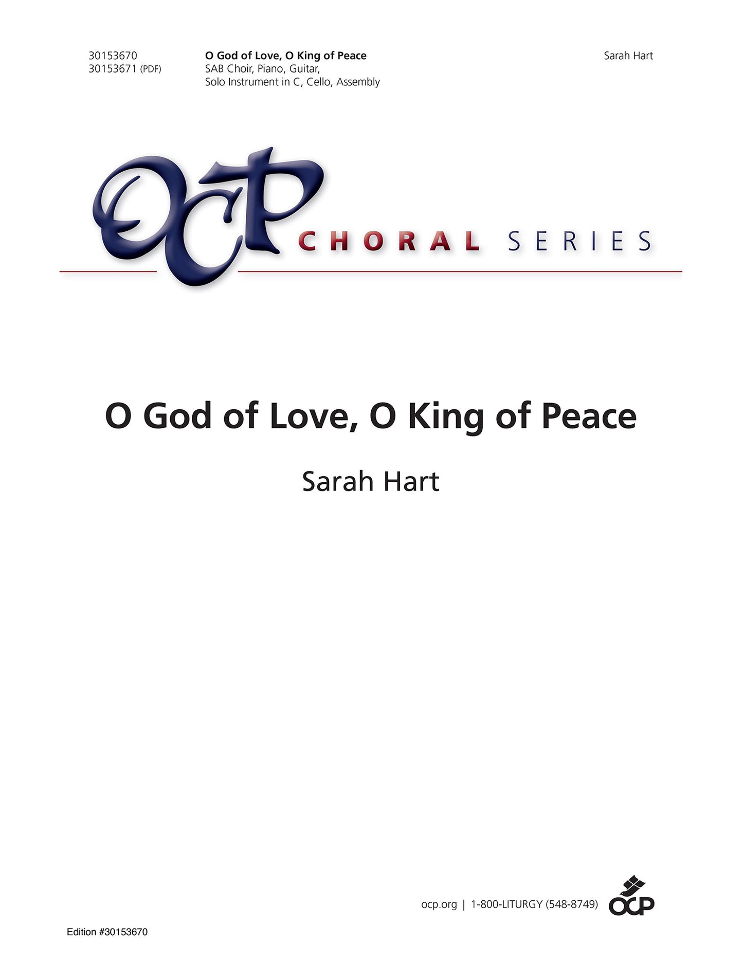 O God of Love, O King of Peace