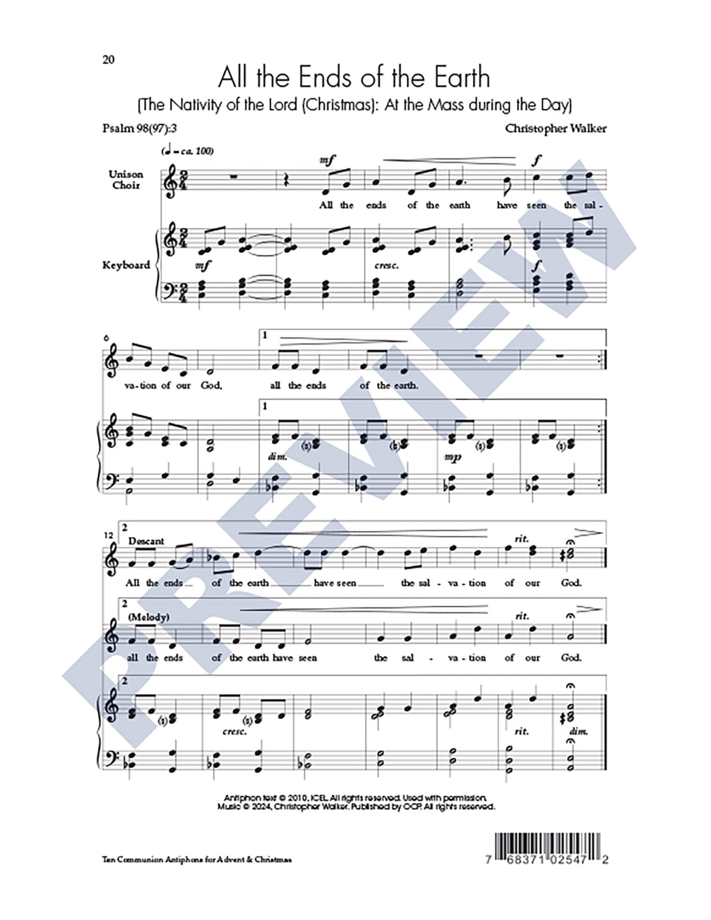 Ten Communion Antiphons for Advent & Christmas