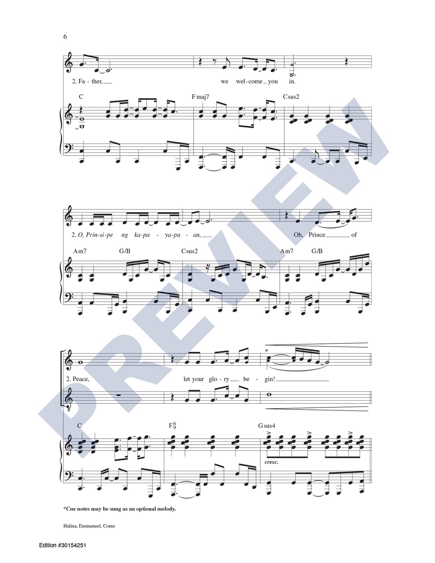 Halina, Emmanuel, Come (A Filipino/English Song for Advent)
