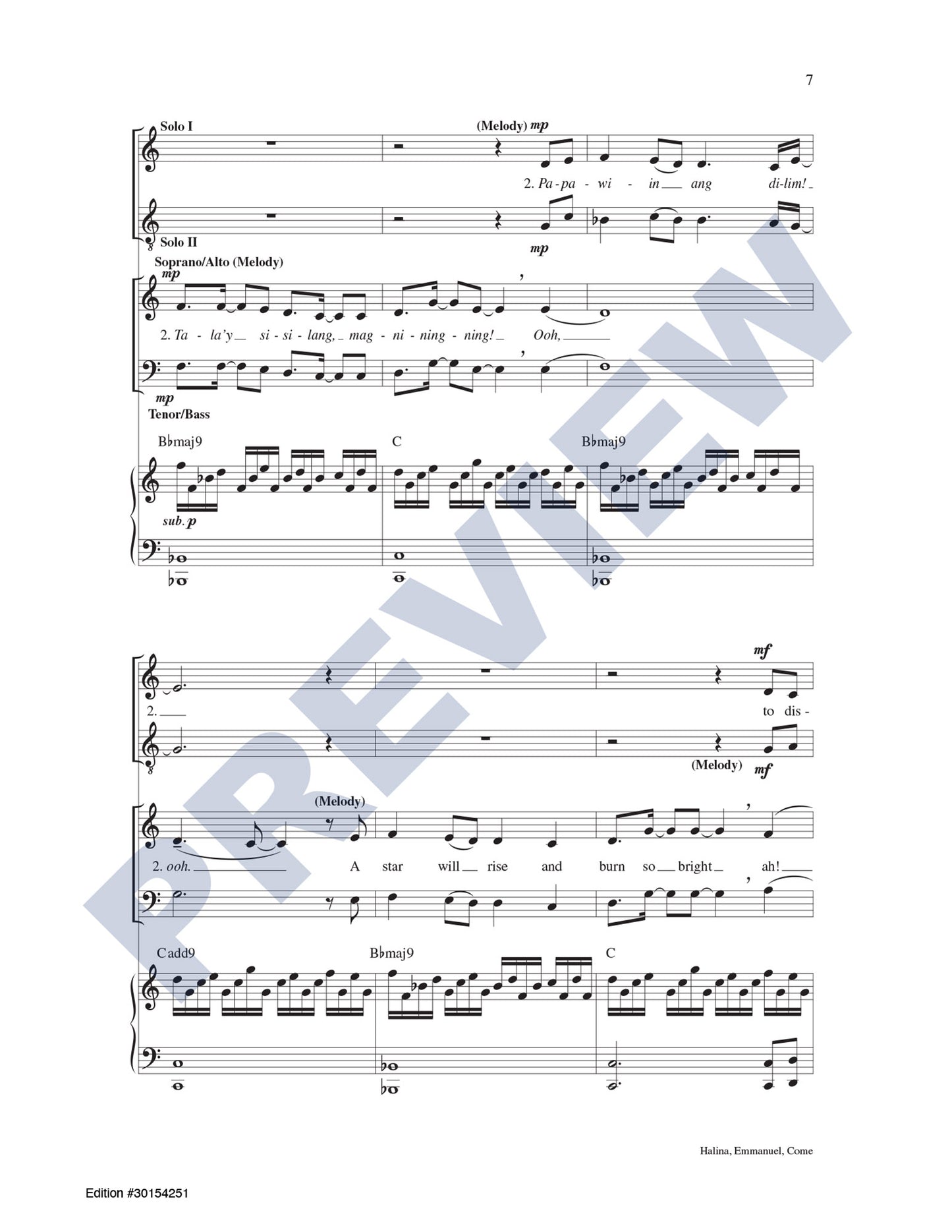 Halina, Emmanuel, Come (A Filipino/English Song for Advent)