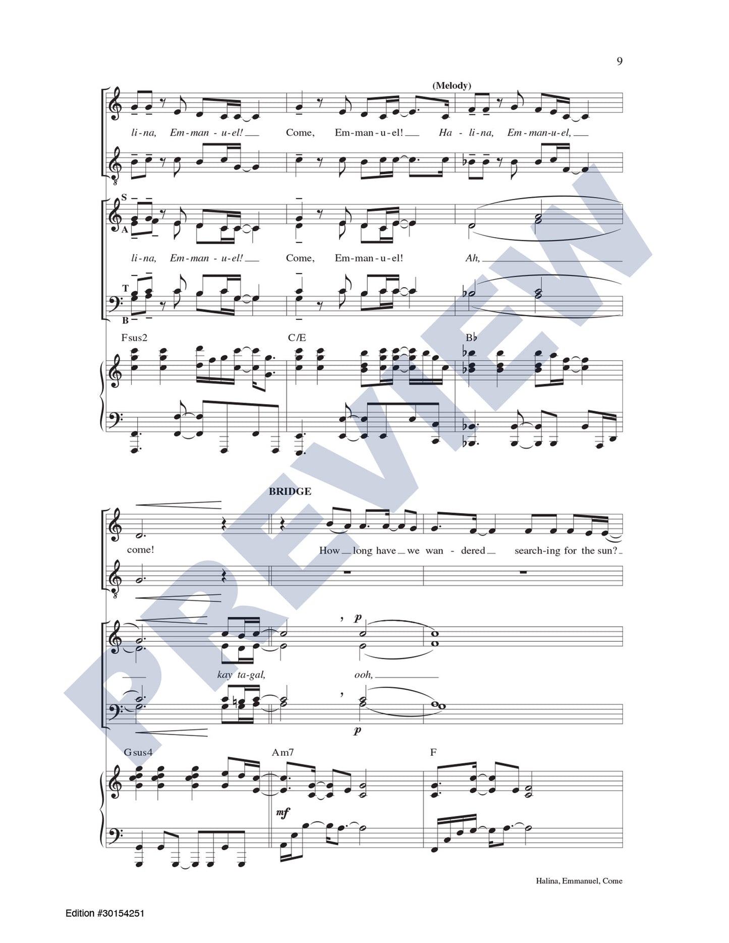 Halina, Emmanuel, Come (A Filipino/English Song for Advent)