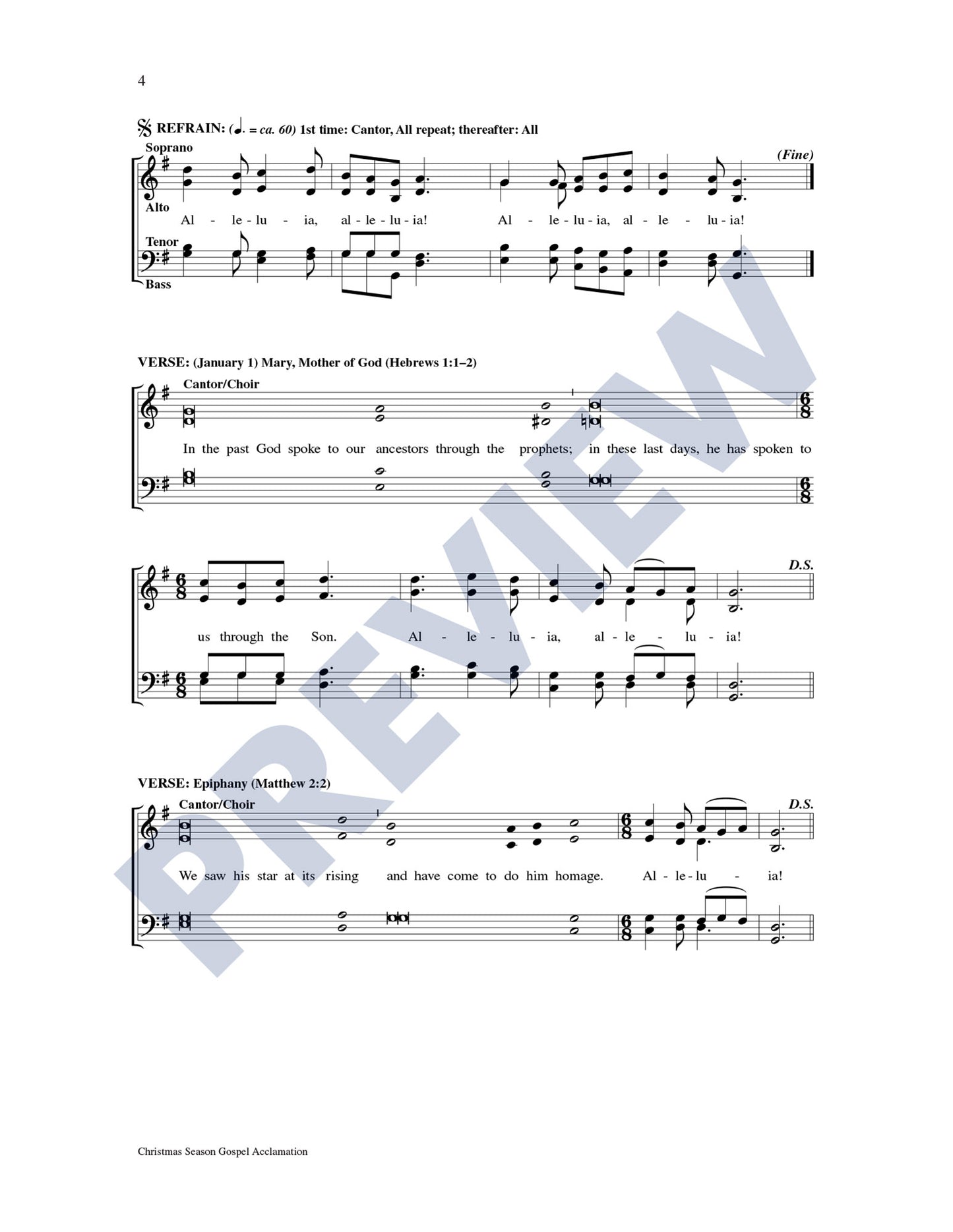 Christmas Season Gospel Acclamation