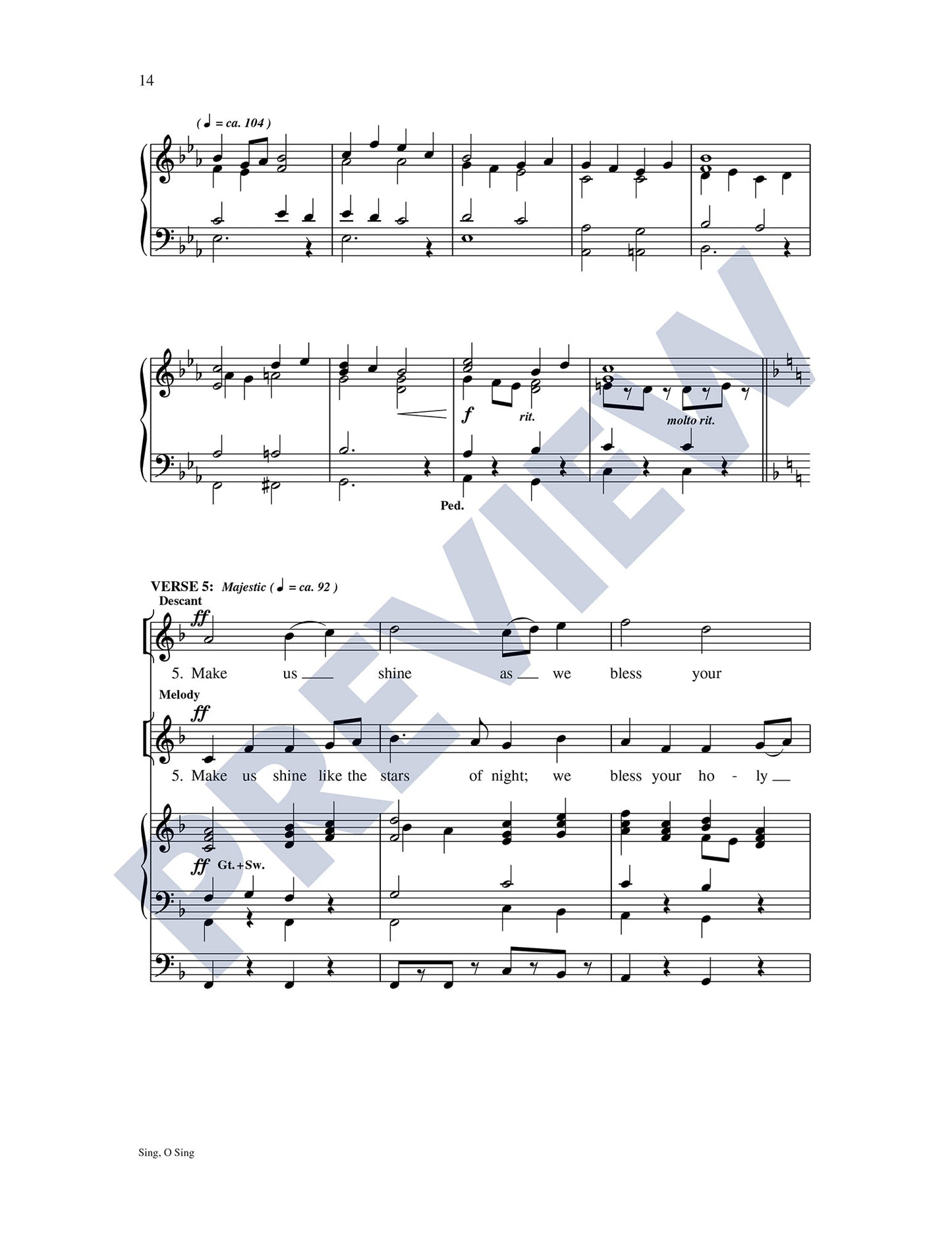 Sing, O Sing