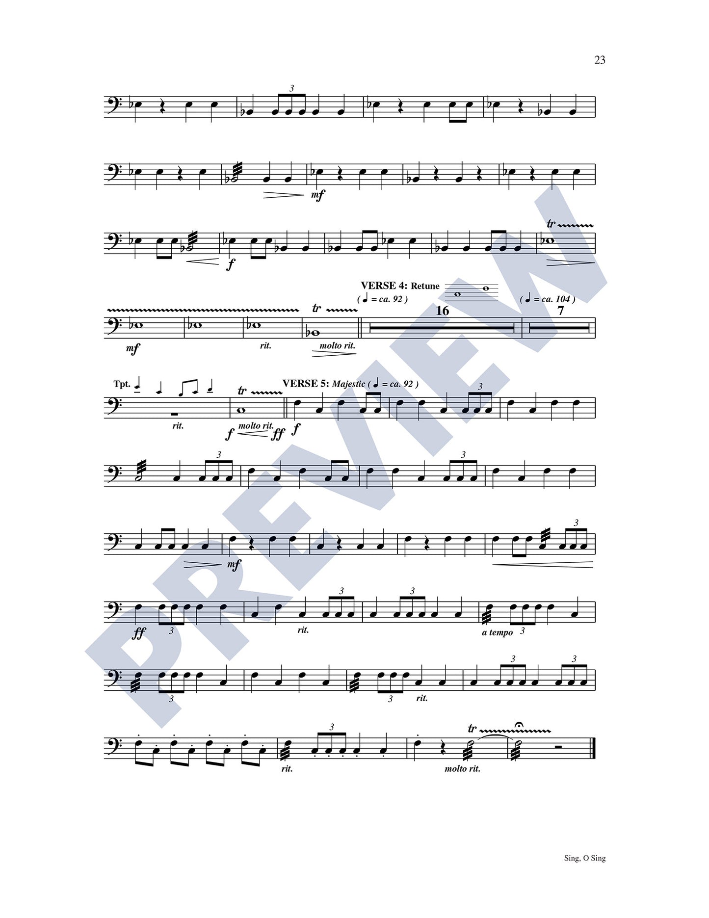 Sing, O Sing