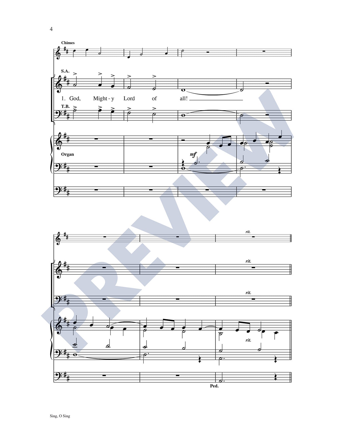 Sing, O Sing