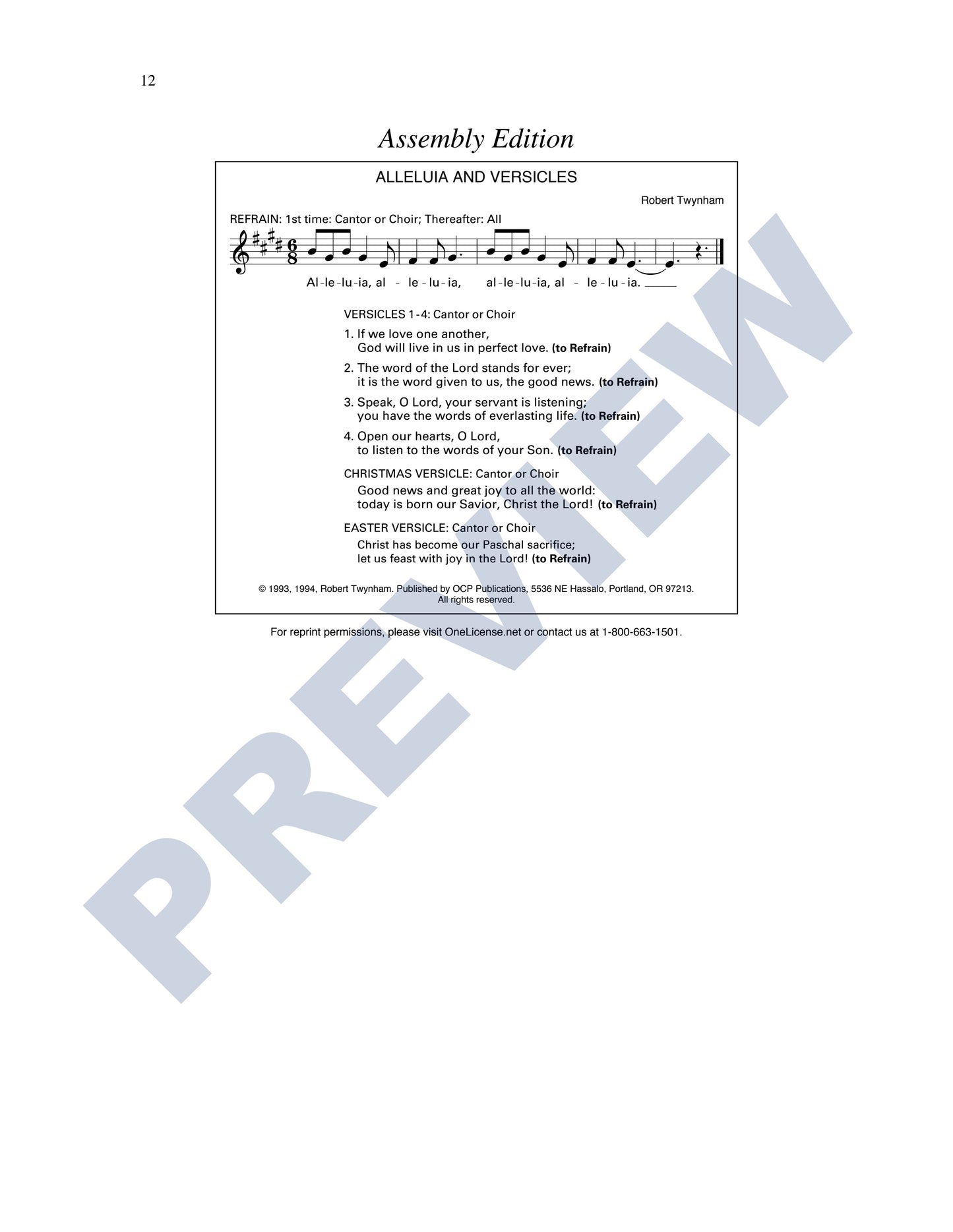 Alleluia and Versicles