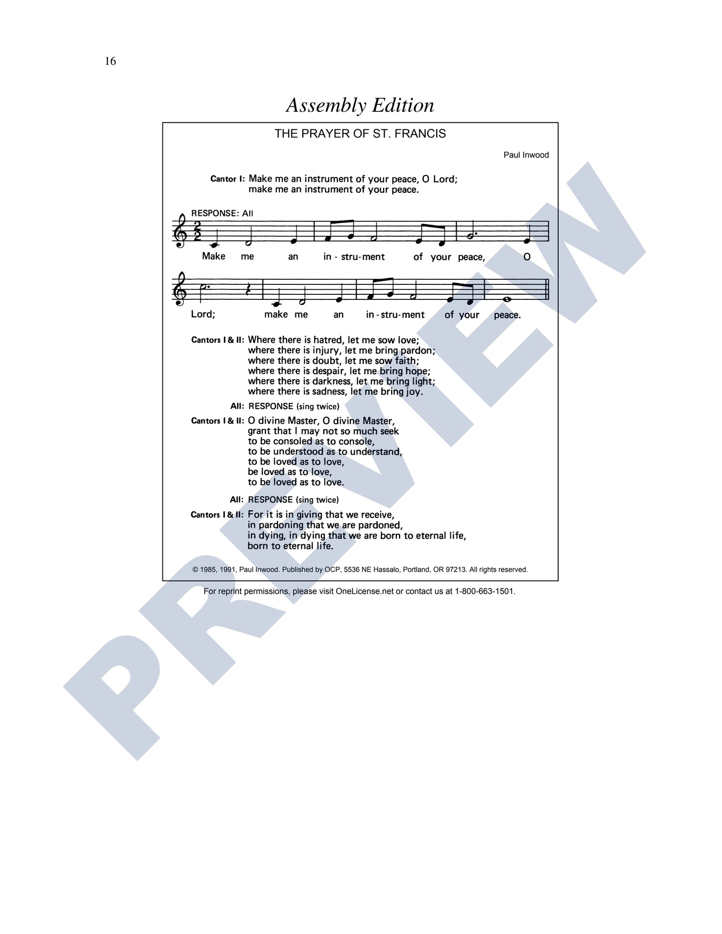 The Prayer of St. Francis