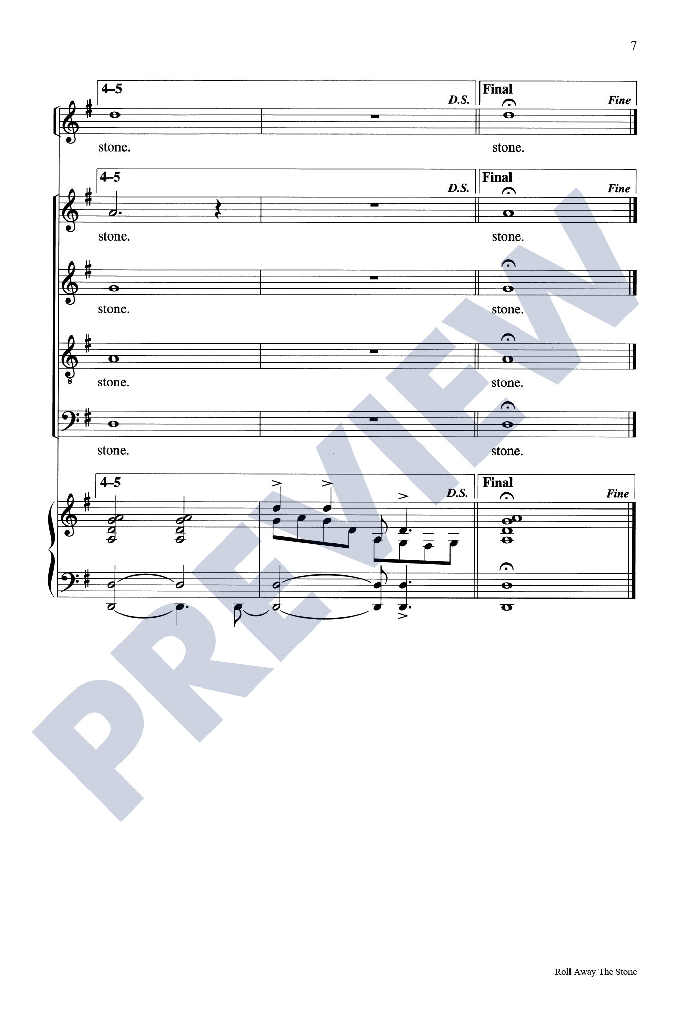 my singing monsters sheet music Roll Away the Stone – OCP Choral Music
