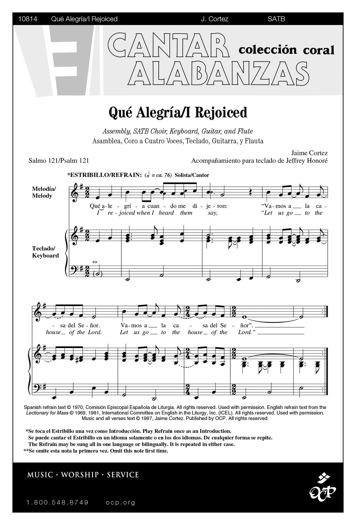 Qué Alegría/I Rejoiced