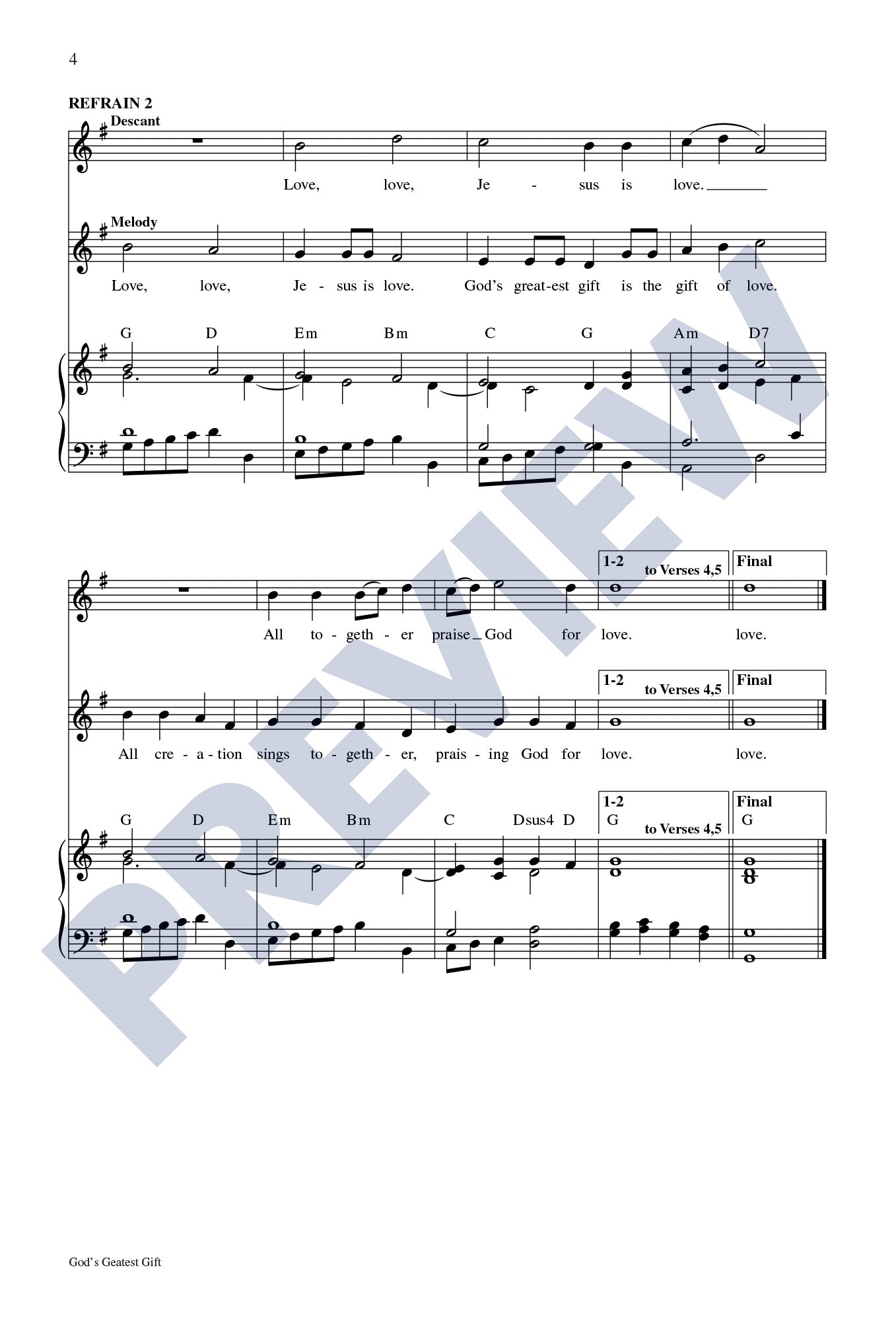 God's Greatest Gift – OCP Choral Music
