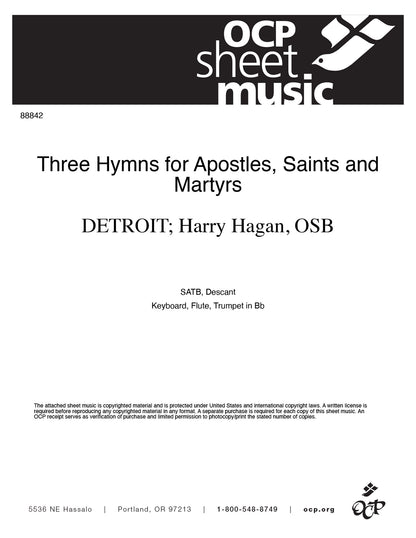 Three Hymns for Apostles, Saints and Martyrs