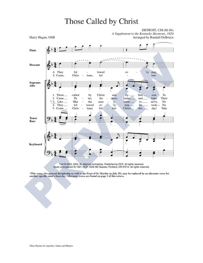 Three Hymns for Apostles, Saints and Martyrs