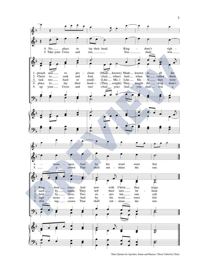 Three Hymns for Apostles, Saints and Martyrs