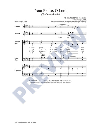 Three Hymns for Apostles, Saints and Martyrs