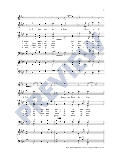 Three Hymns for Apostles, Saints and Martyrs