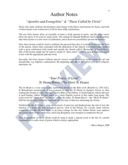 Three Hymns for Apostles, Saints and Martyrs