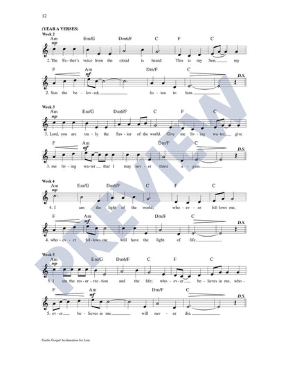 Gaelic Gospel Acclamation for Lent