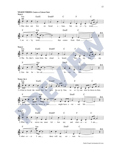 Gaelic Gospel Acclamation for Lent