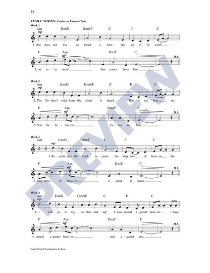 Gaelic Gospel Acclamation for Lent