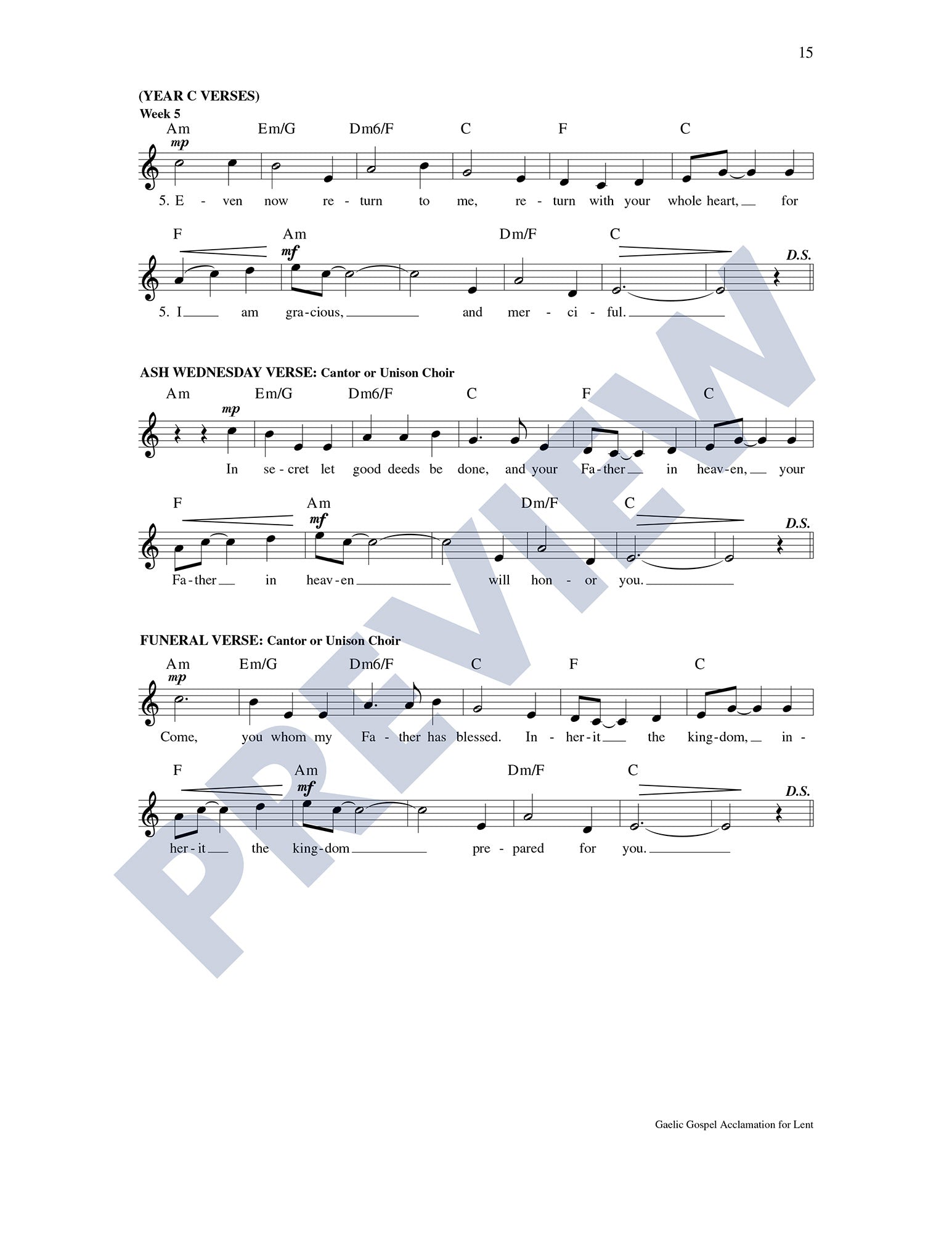 Gaelic Gospel Acclamation for Lent