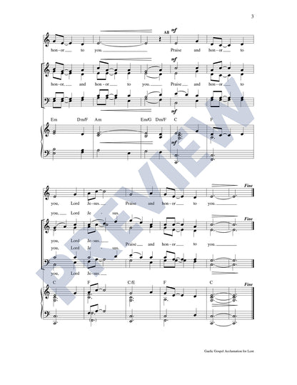 Gaelic Gospel Acclamation for Lent