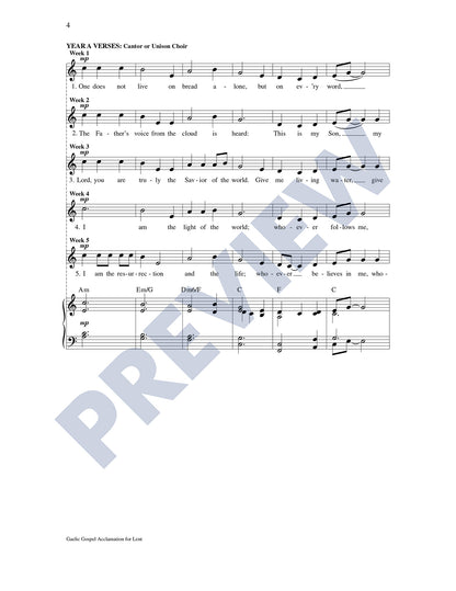 Gaelic Gospel Acclamation for Lent