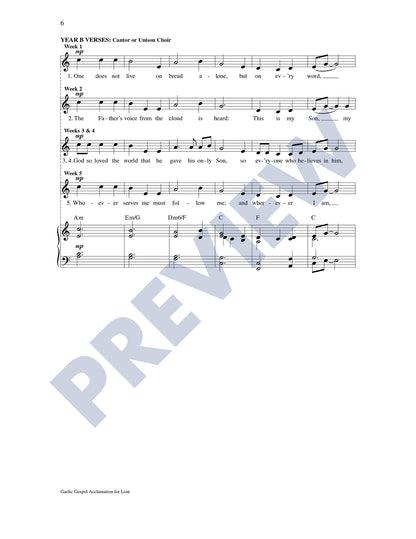 Gaelic Gospel Acclamation for Lent