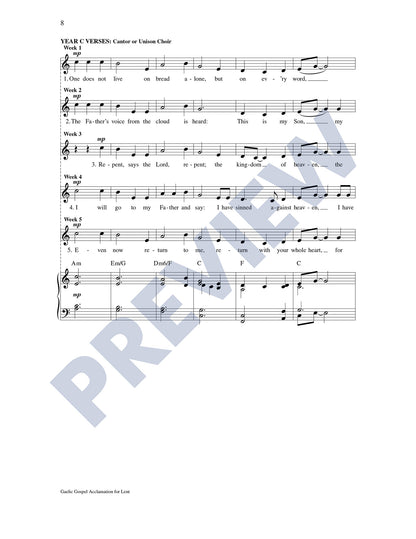 Gaelic Gospel Acclamation for Lent