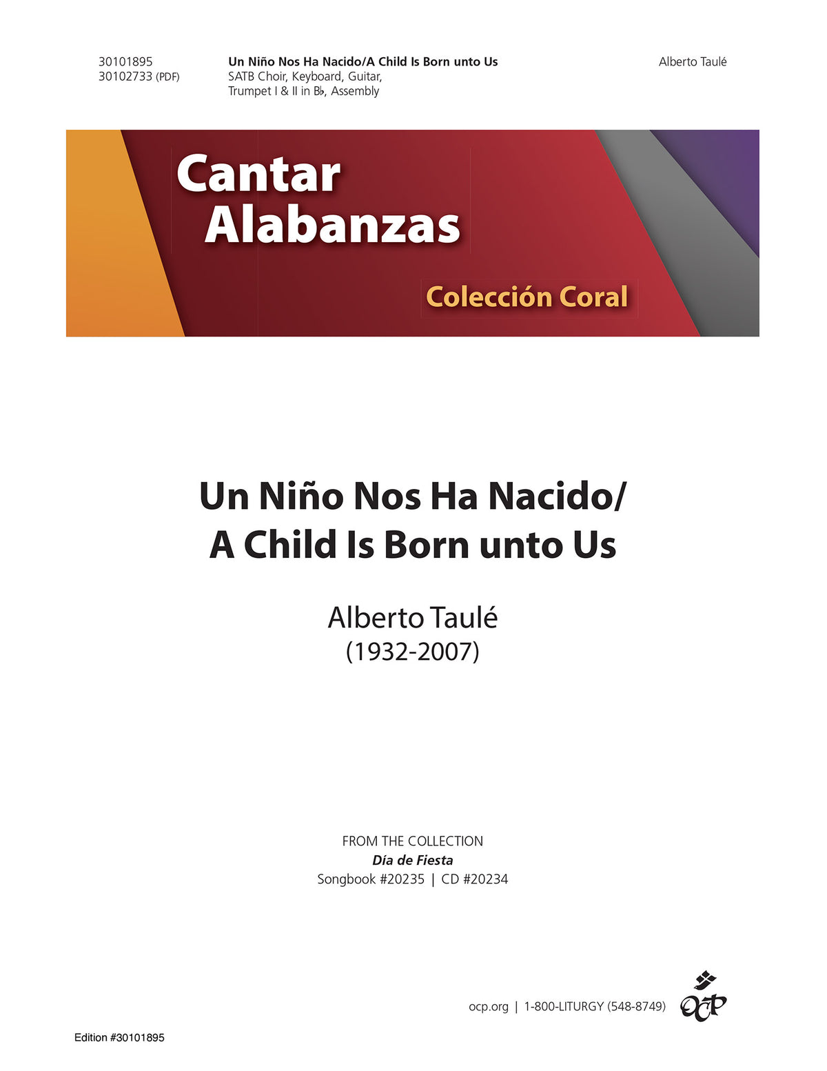 Un Niño Nos Ha Nacido/A Child Is Born unto Us