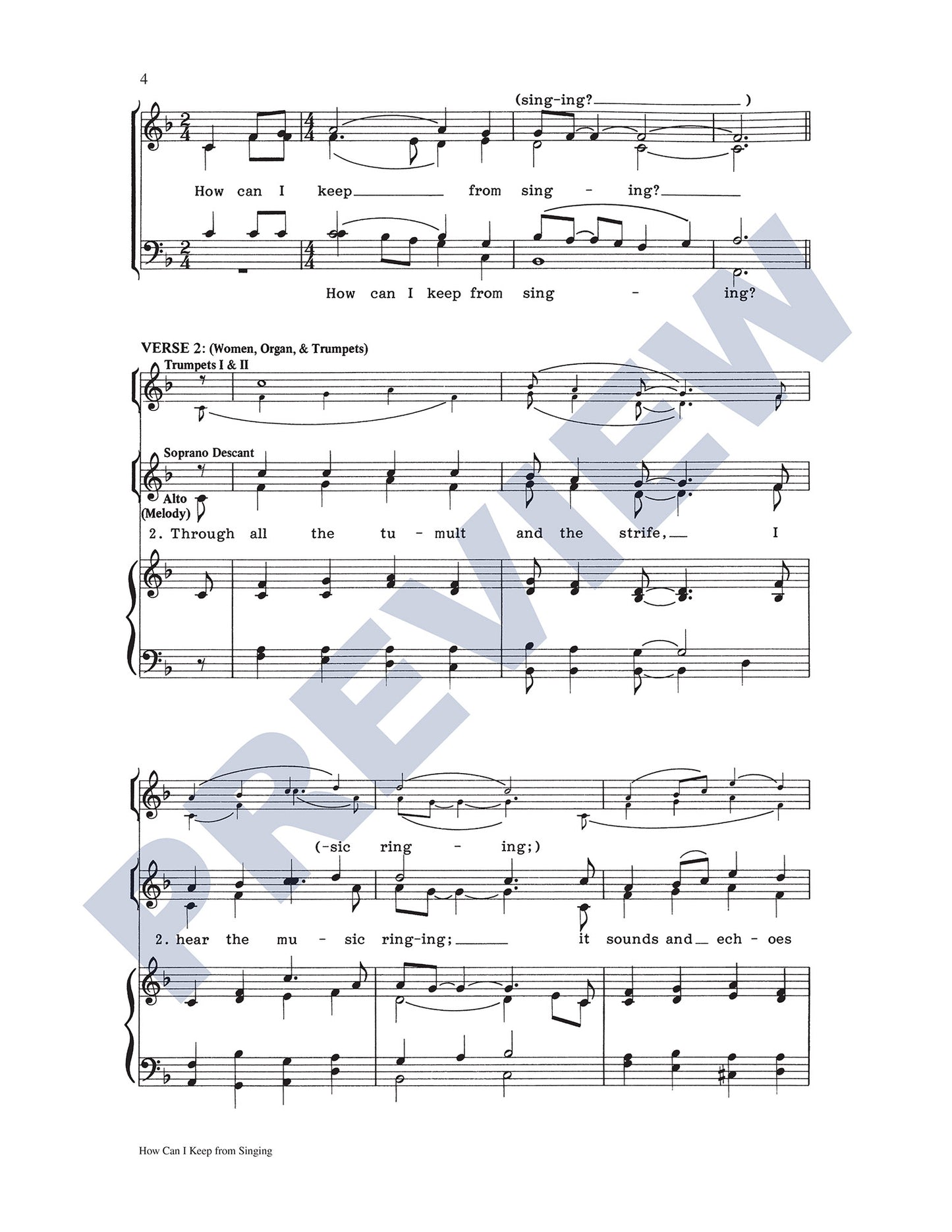 How Can I Keep from Singing