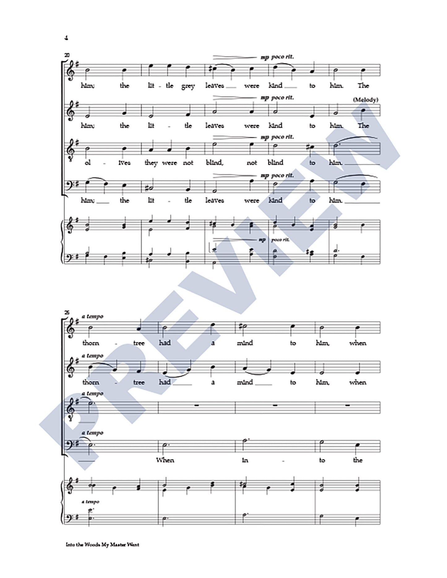 Into the Woods My Master Went