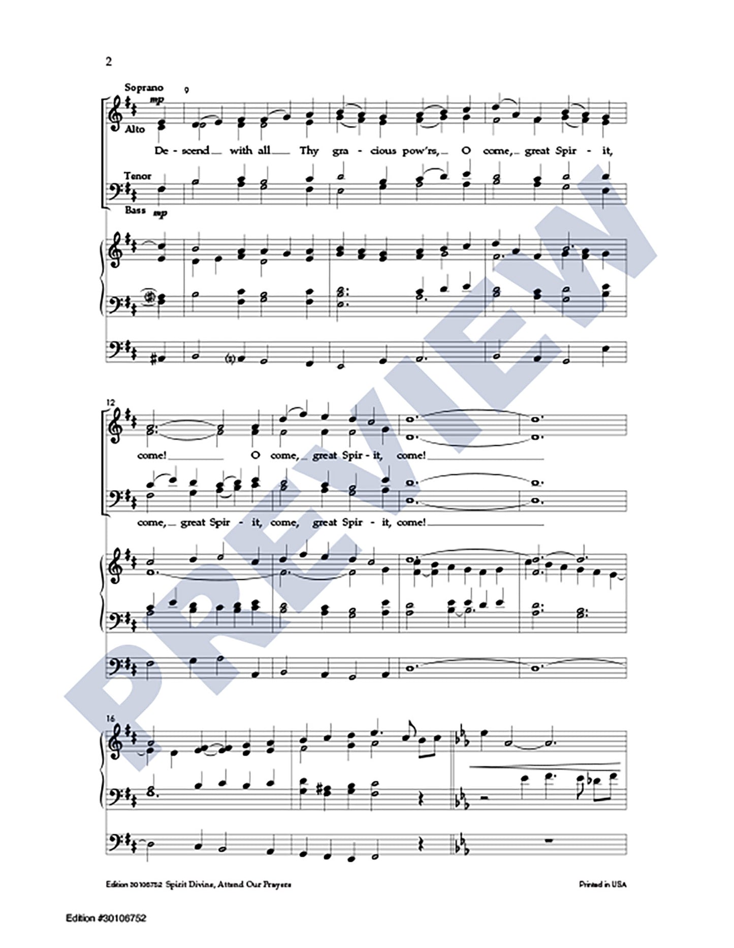 Spirit Divine, Attend Our Prayers