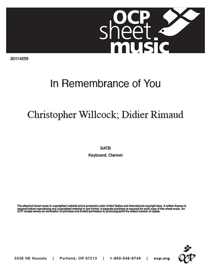 In Remembrance of You