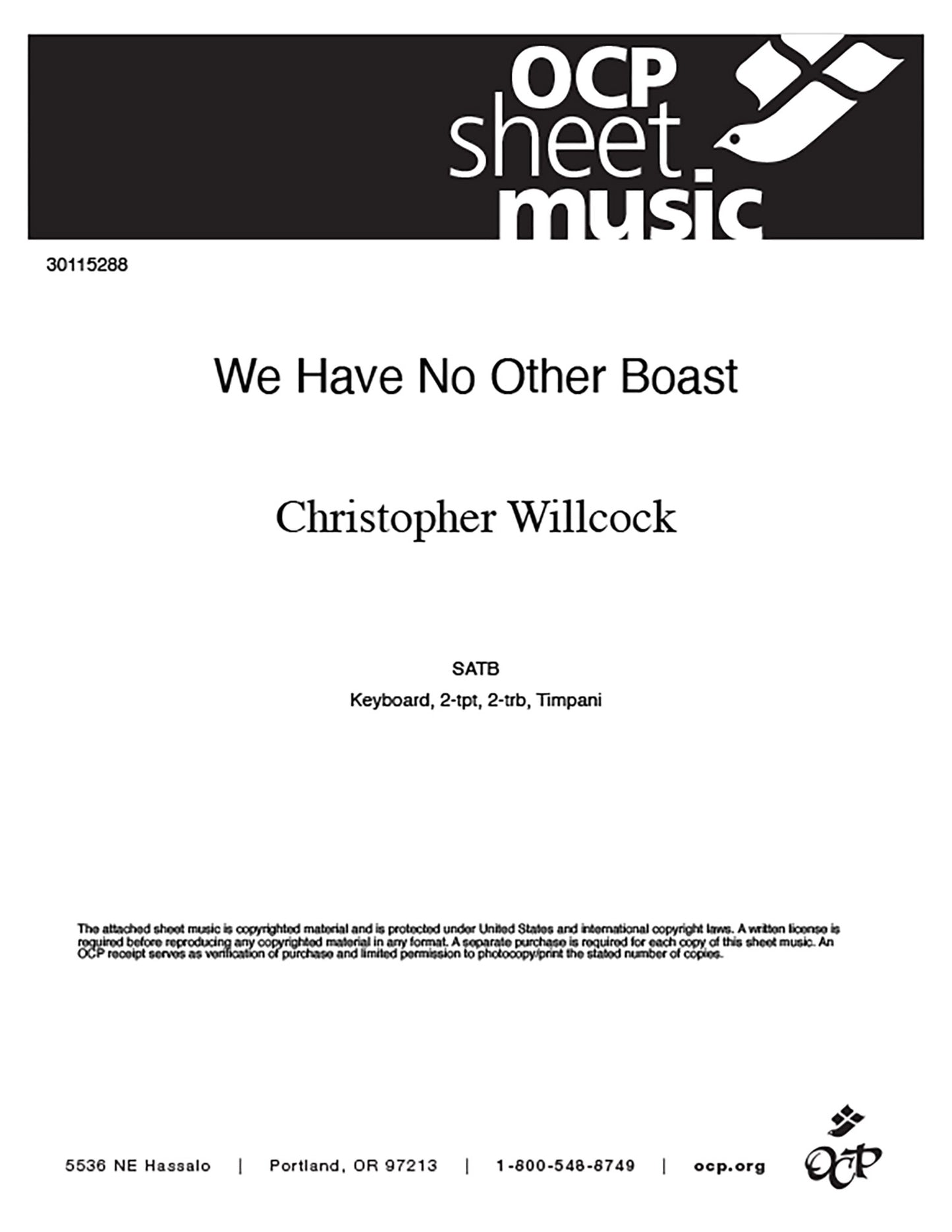 We Have No Other Boast
