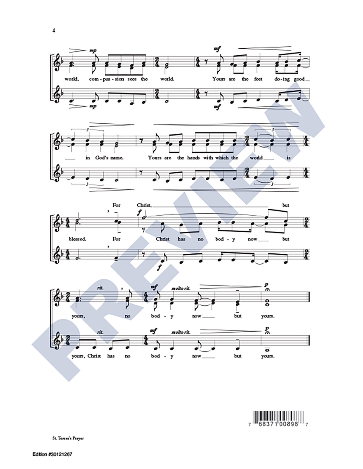 St. Teresa's Prayer