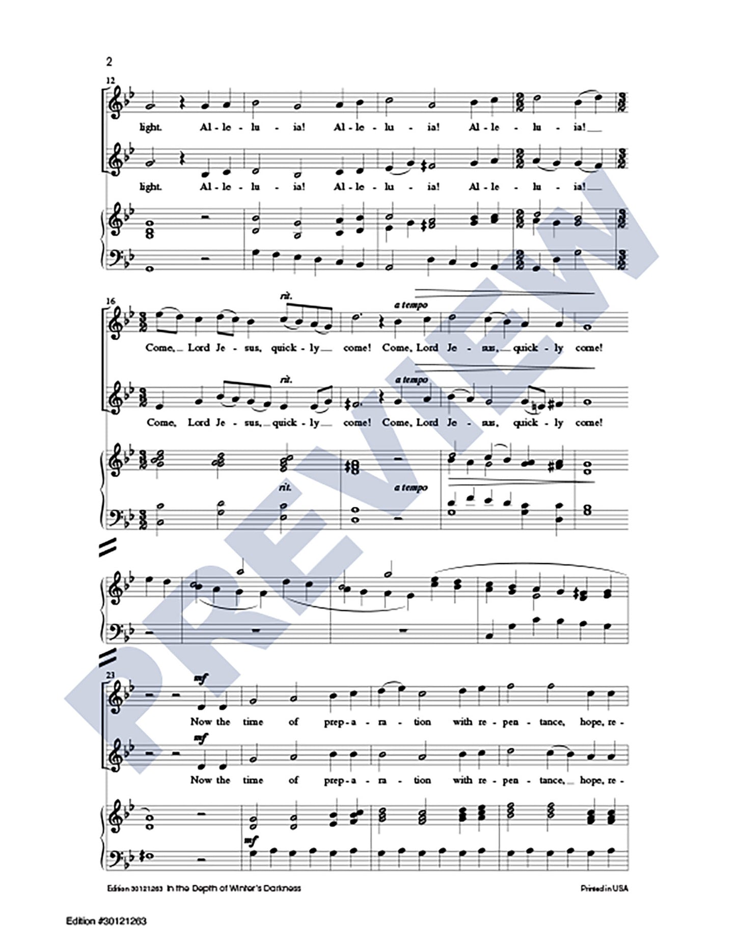 In the Depth of Winter's Darkness