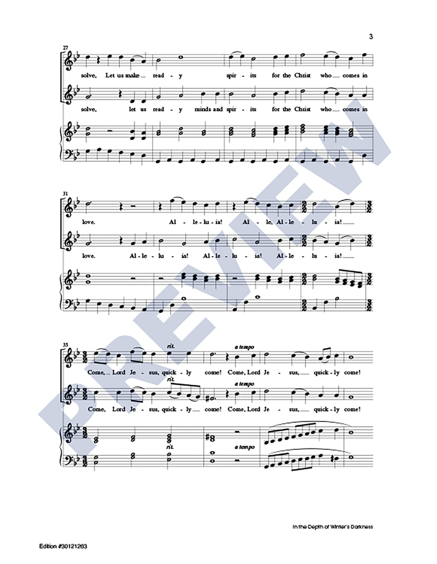 In the Depth of Winter's Darkness