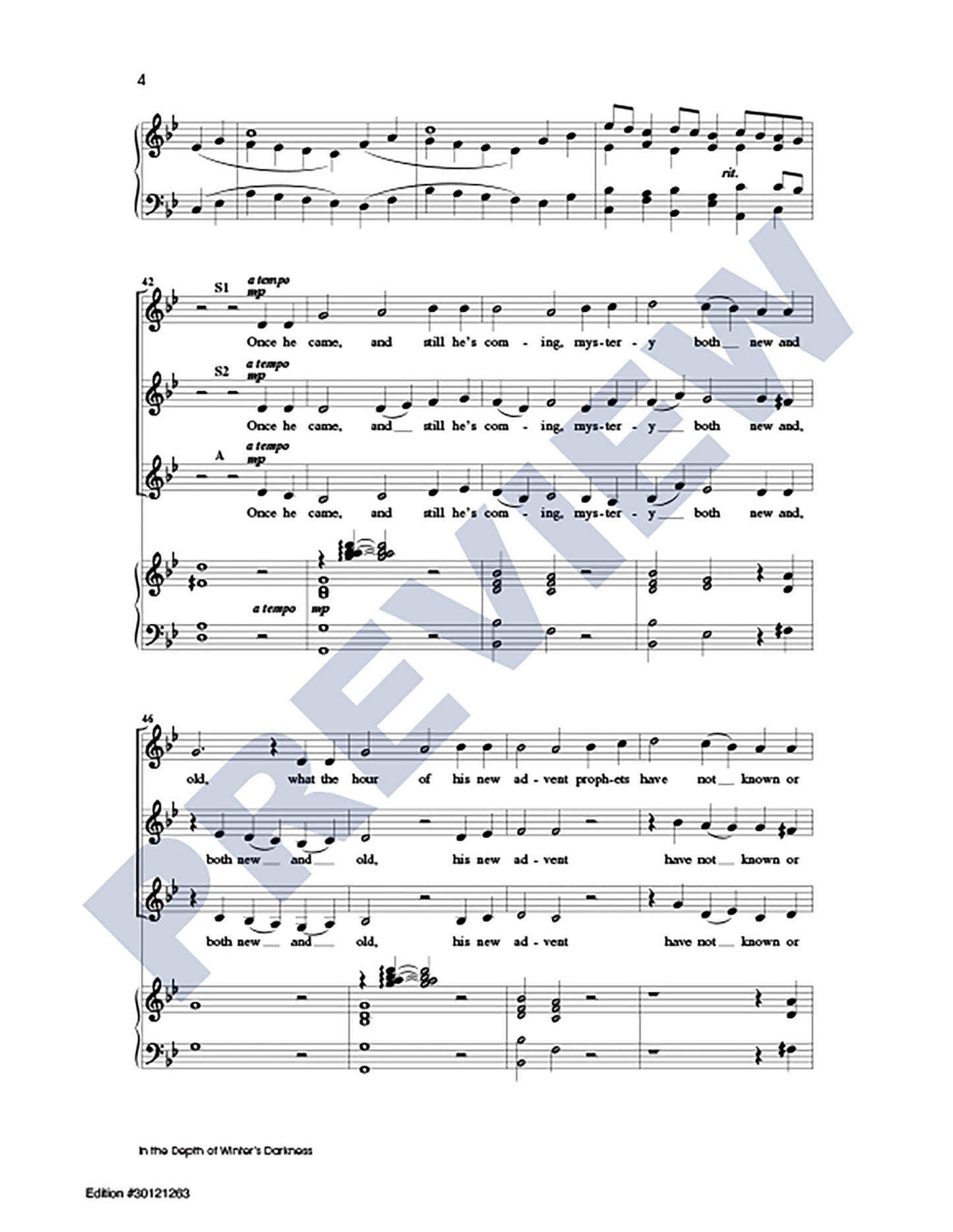 In the Depth of Winter's Darkness