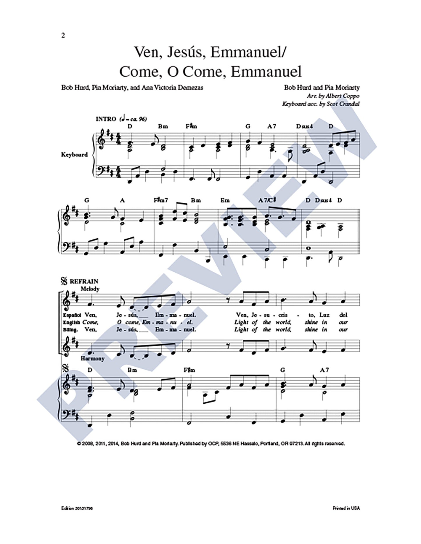 Ven, Jesús, Emmanuel/Come, O Come, Emmanuel