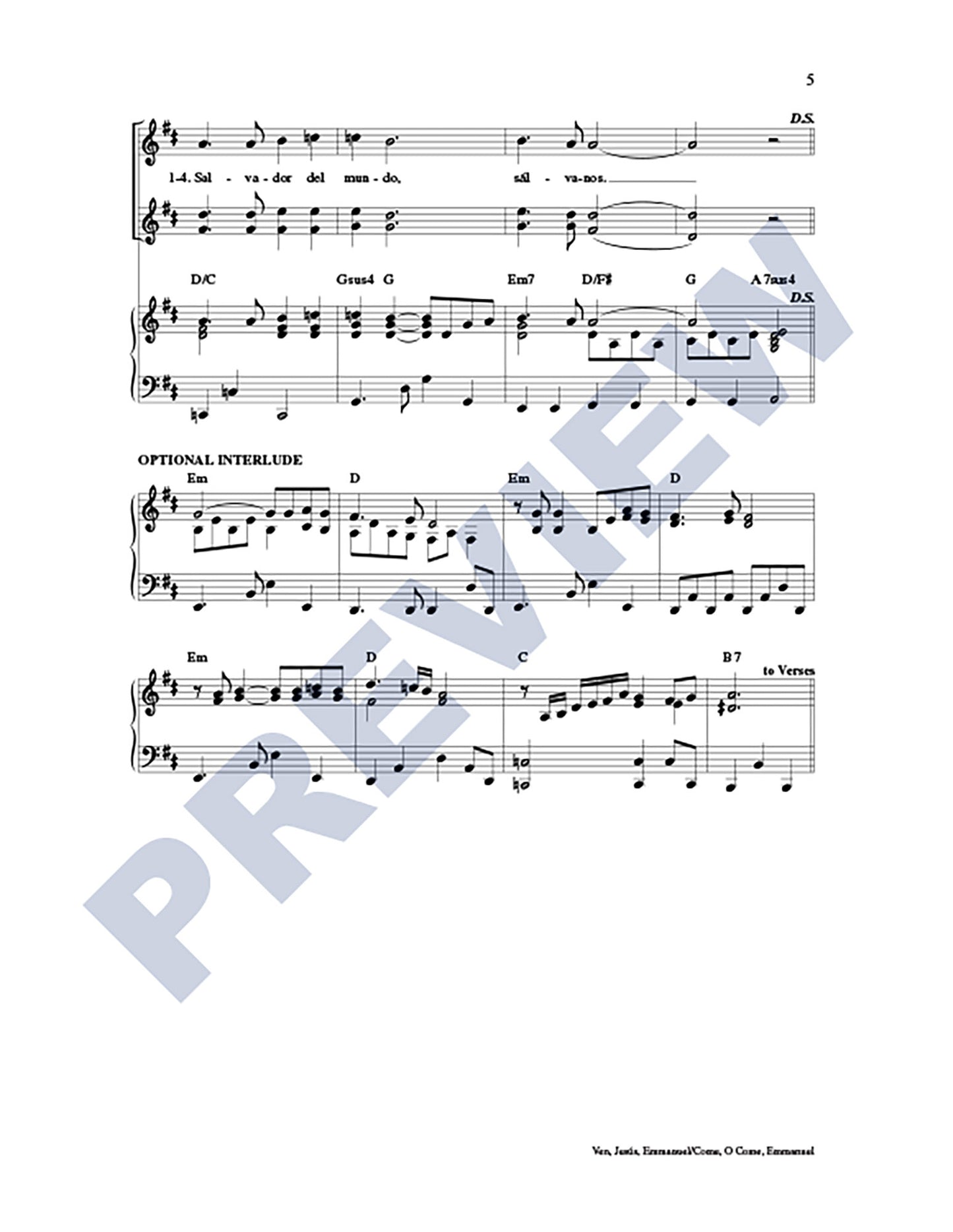 Ven, Jesús, Emmanuel/Come, O Come, Emmanuel