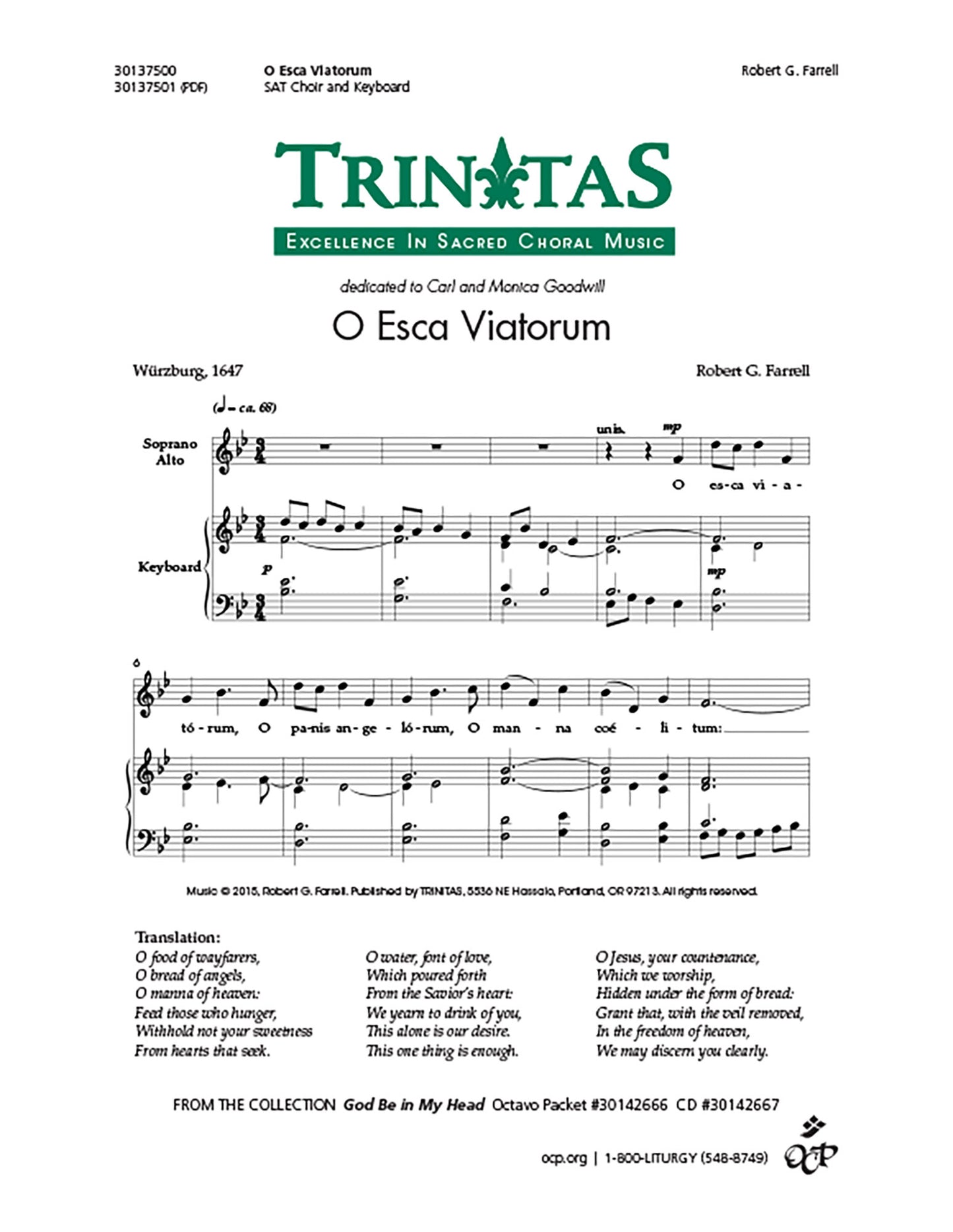 O Esca Viatorum