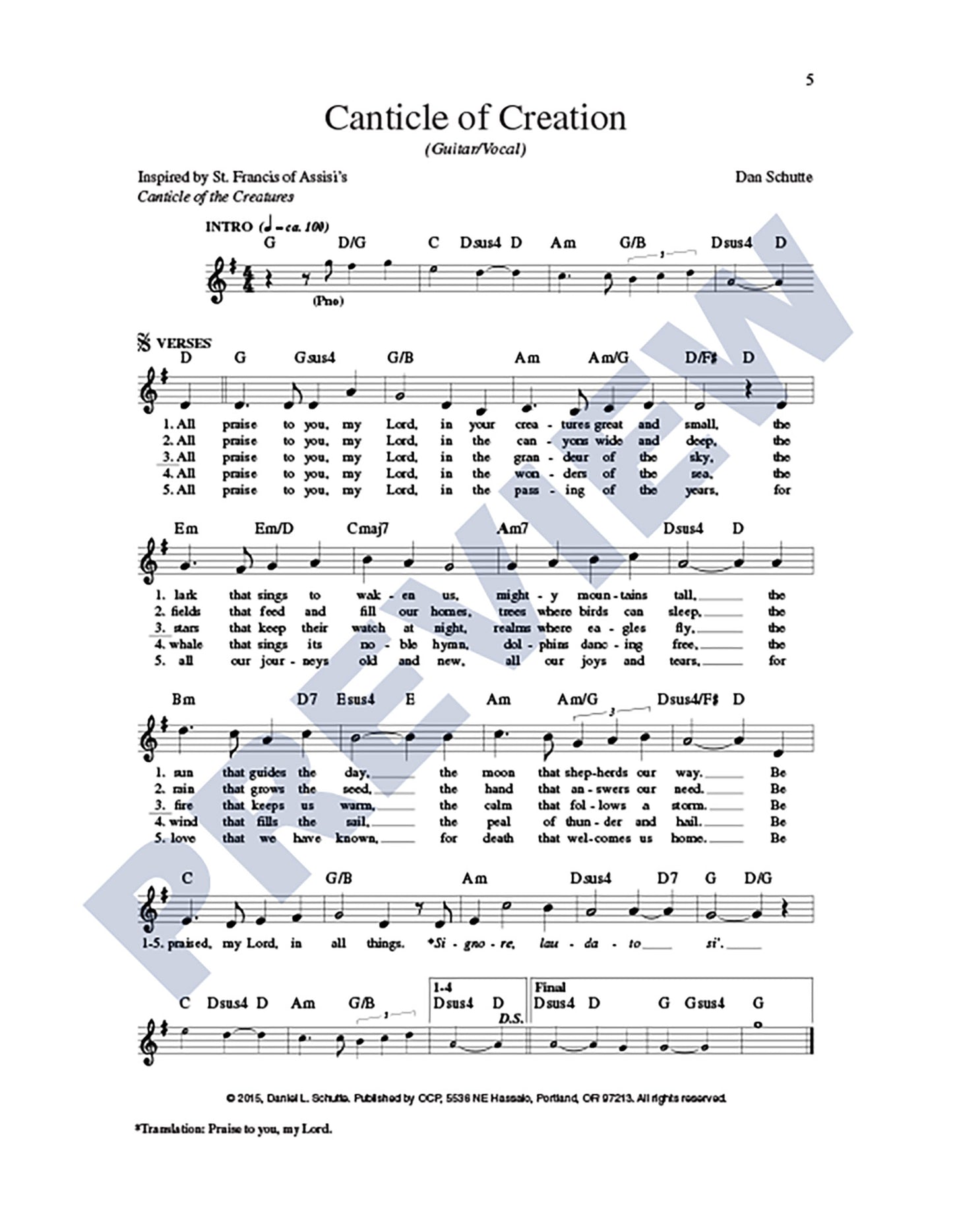 Canticle of Creation