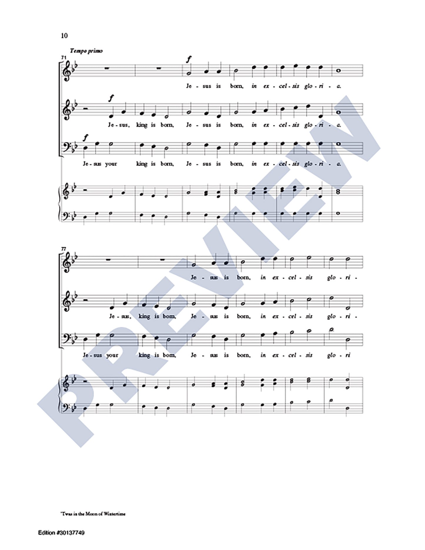 'Twas in the Moon of Wintertime