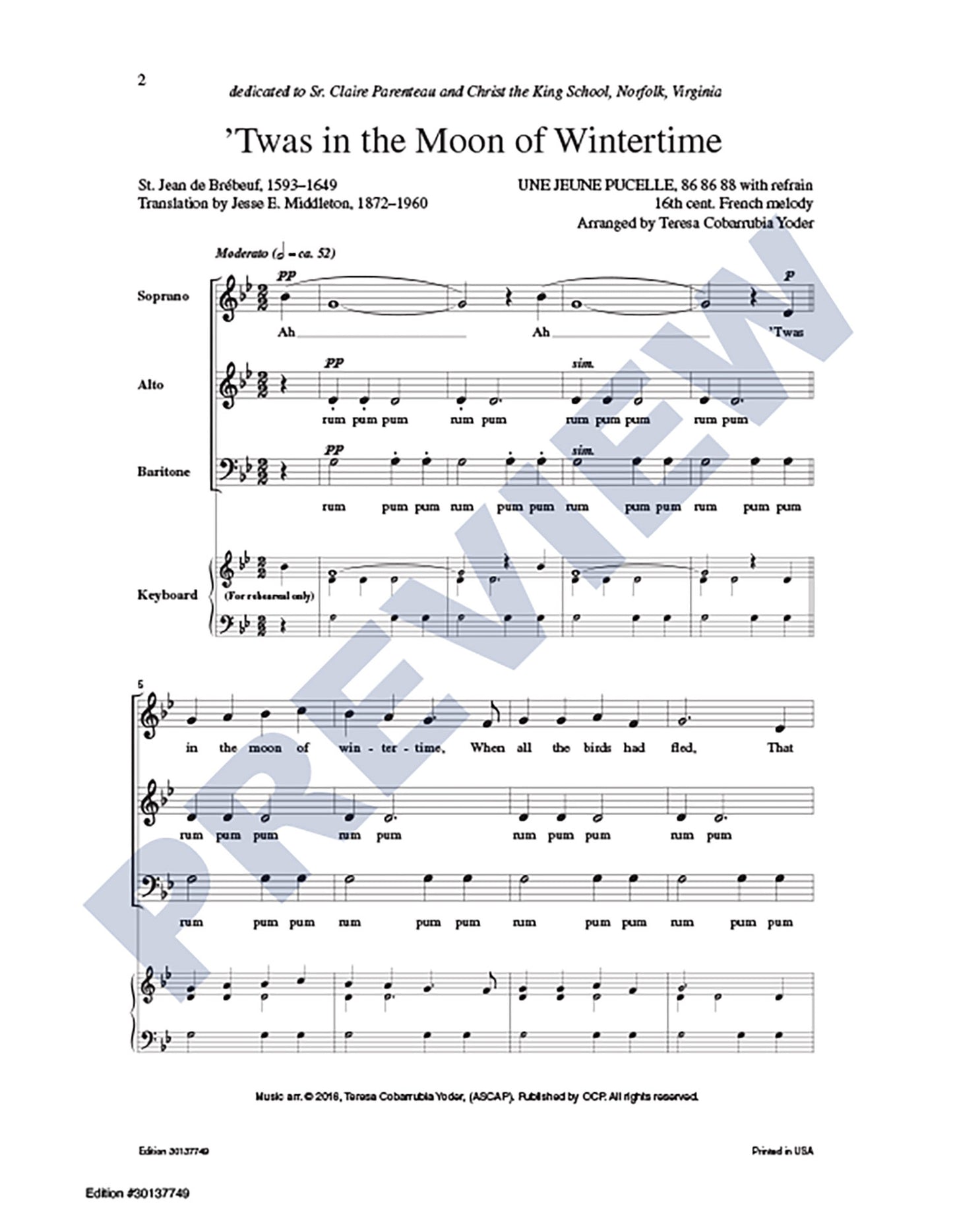 'Twas in the Moon of Wintertime