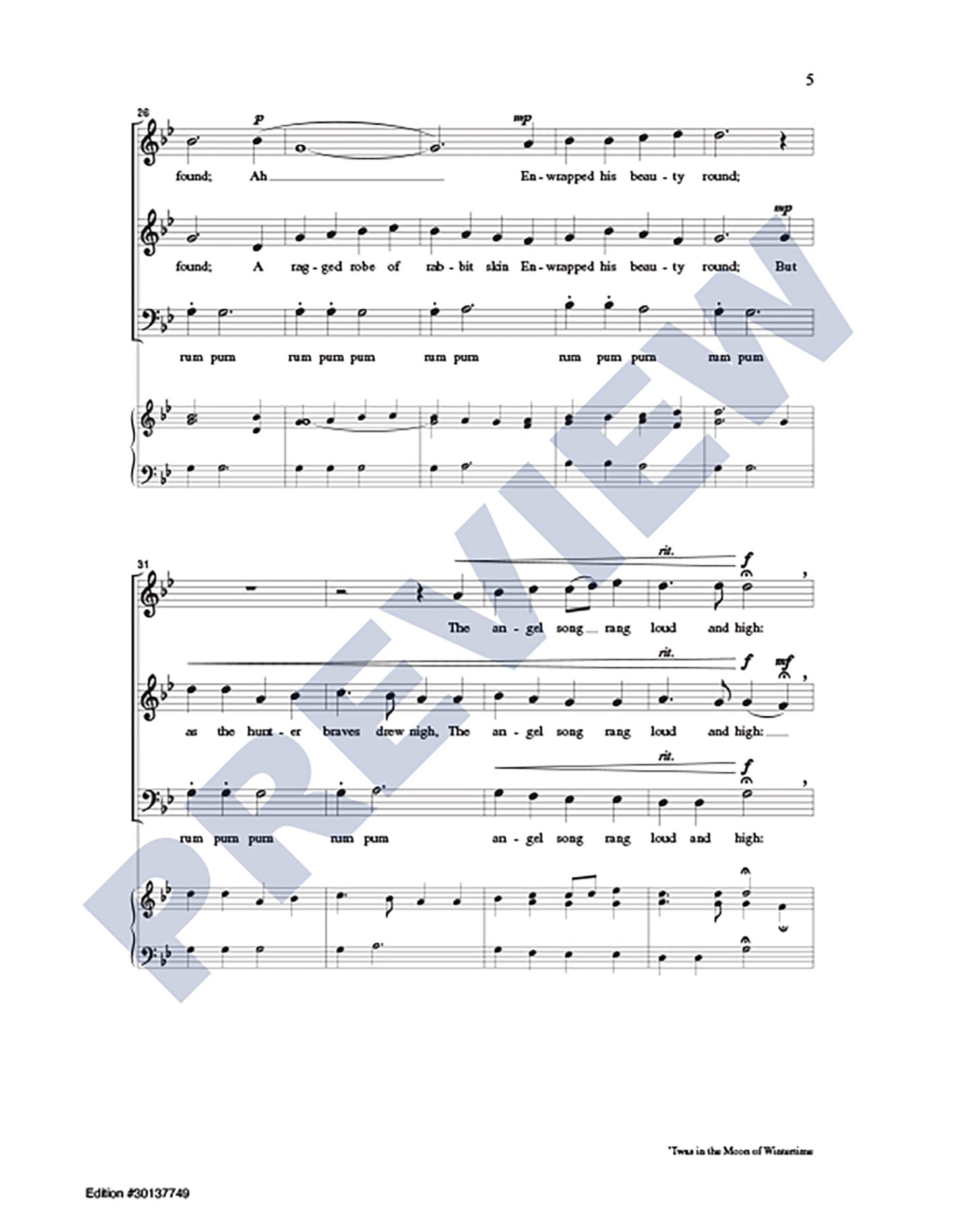 'Twas in the Moon of Wintertime