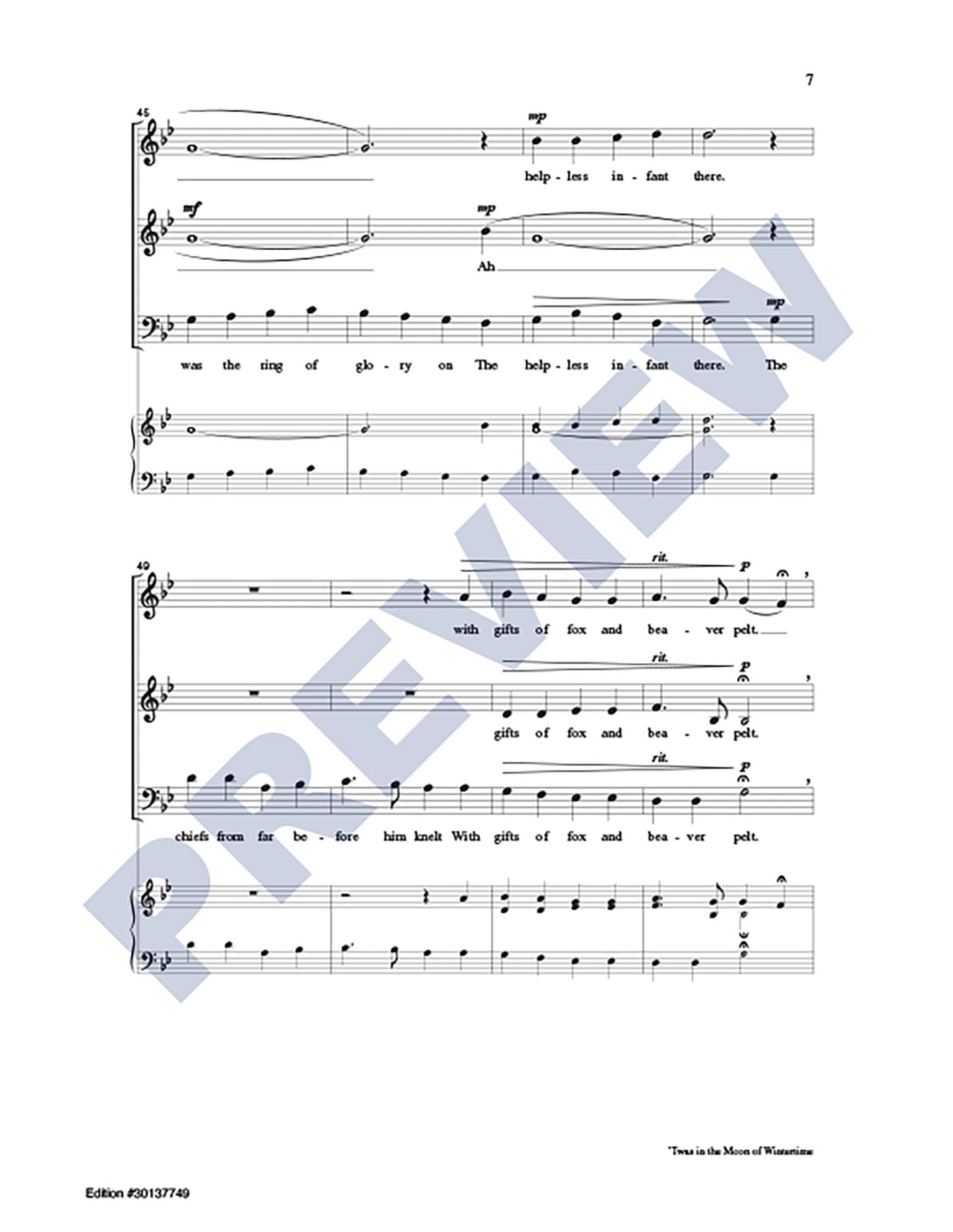 'Twas in the Moon of Wintertime