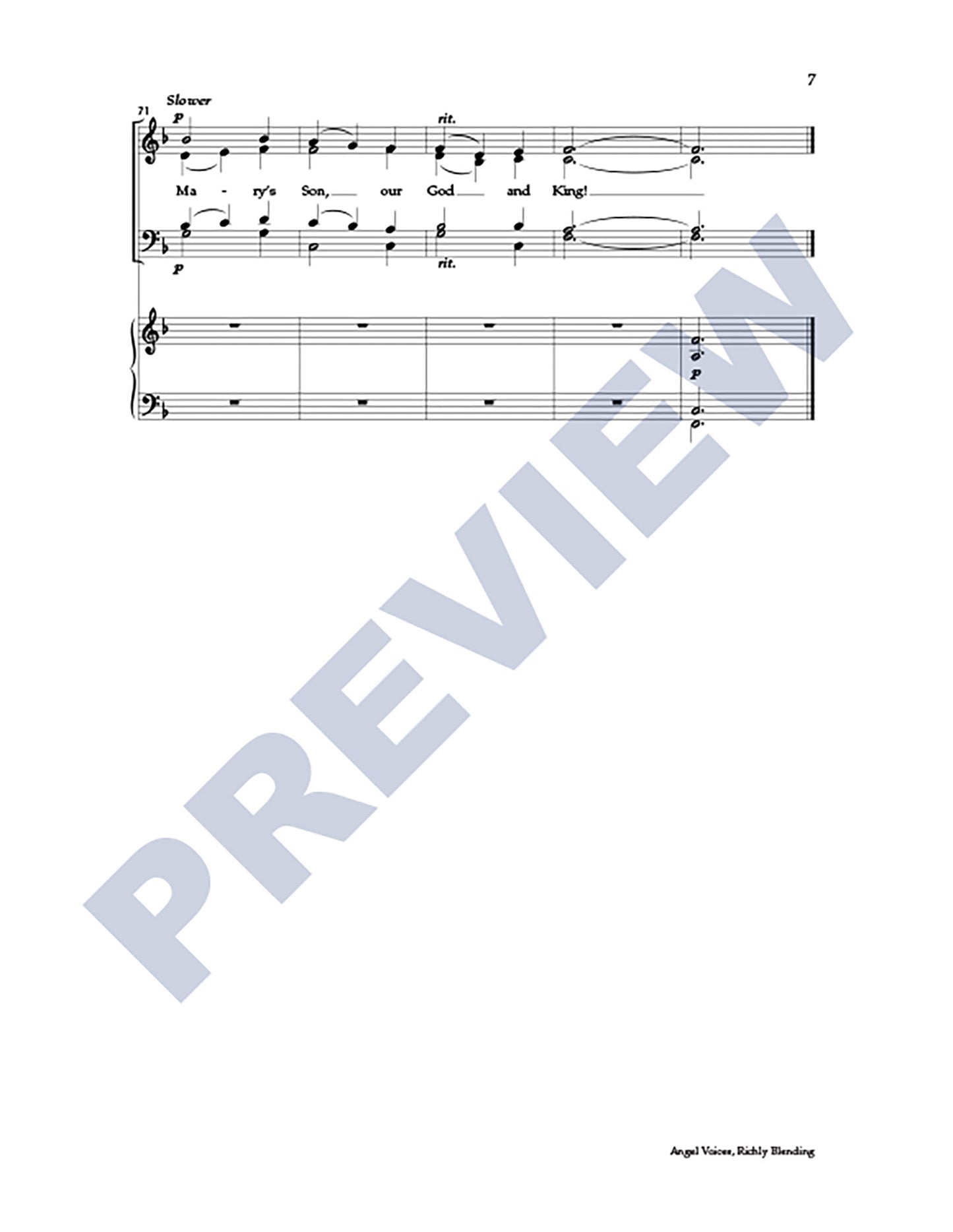 Angel Voices, Richly Blending