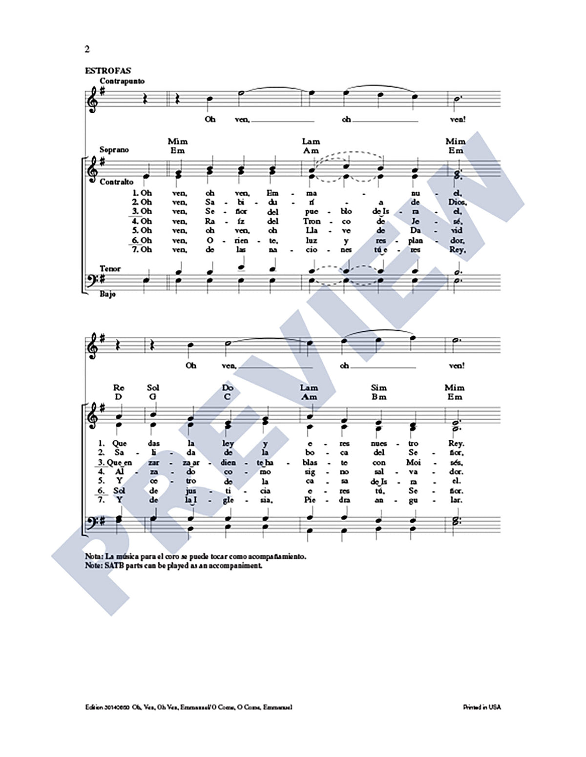 Oh Ven, Oh Ven, Emmanuel/O Come, O Come, Emmanuel